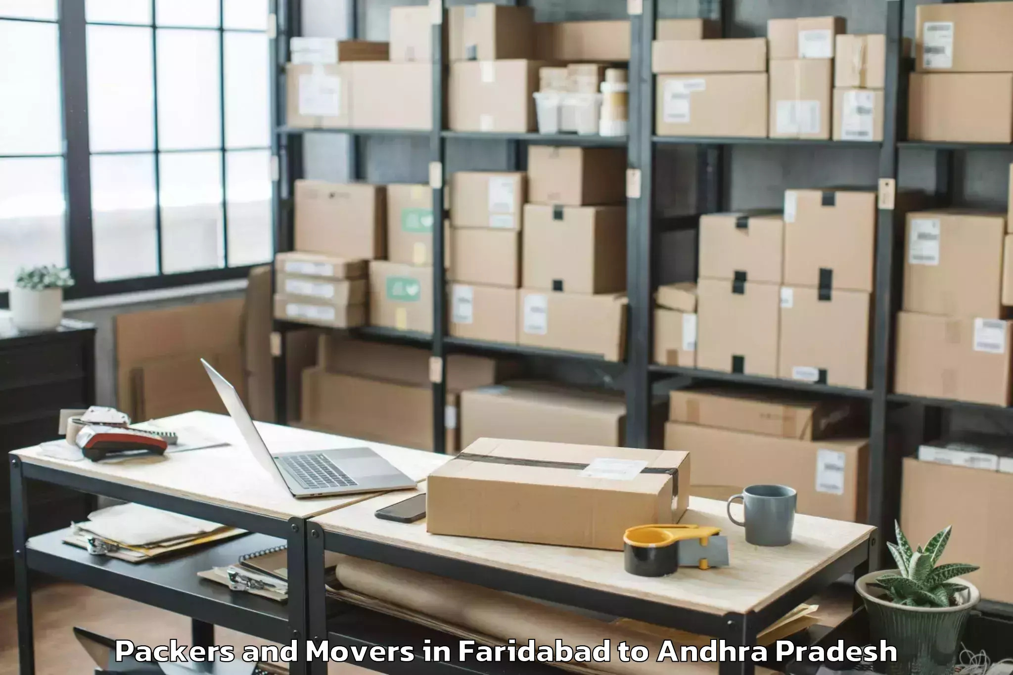 Faridabad to P Gannavaram Packers And Movers